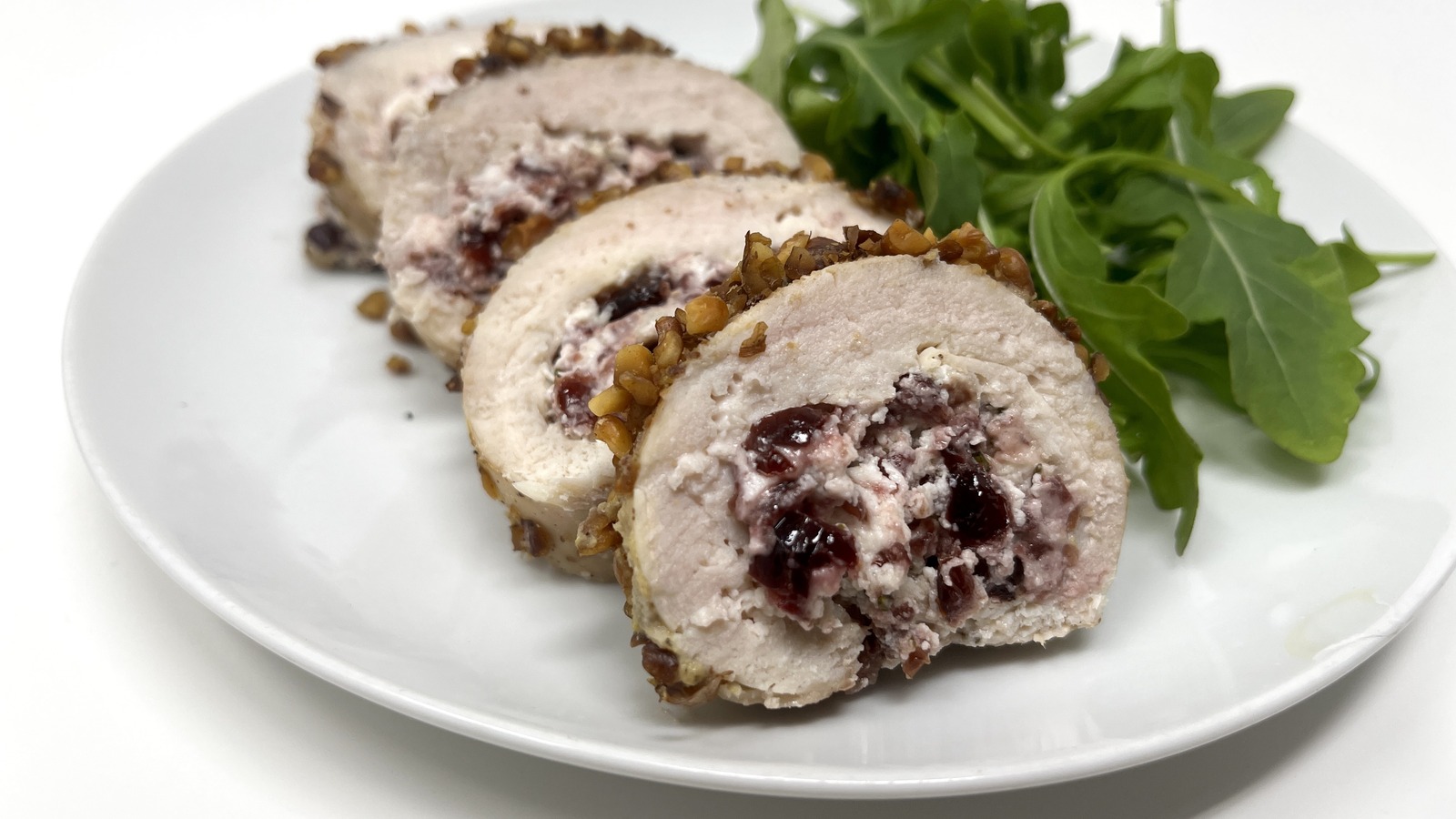 Goat Cheese Balances The Flavors Of Cranberry Chicken Roulade With Rich