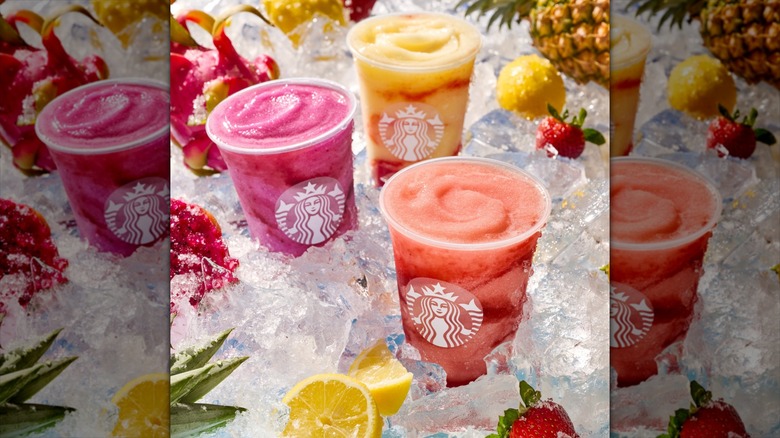 Frozen Lemonade Starbucks Refreshers with strawberry puree