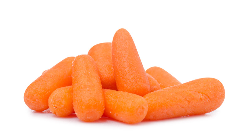 Pile of baby-cut carrots