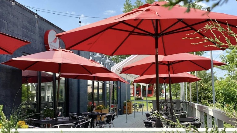 Cardinal Spirits dining area outside