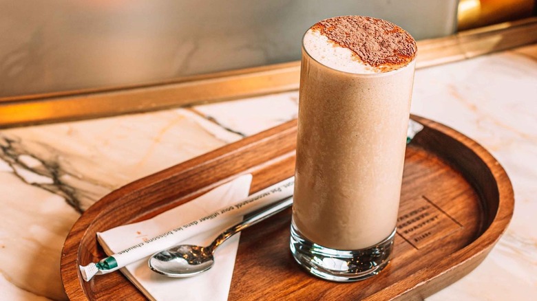 coffee gelato shake cocoa powder