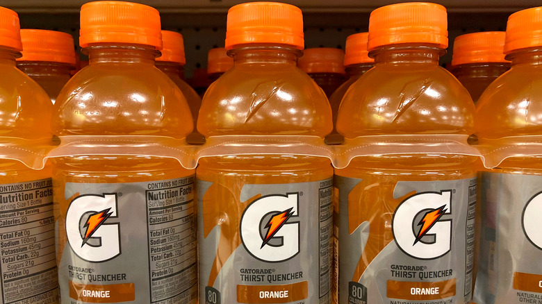 Row of Orange Gatorade 