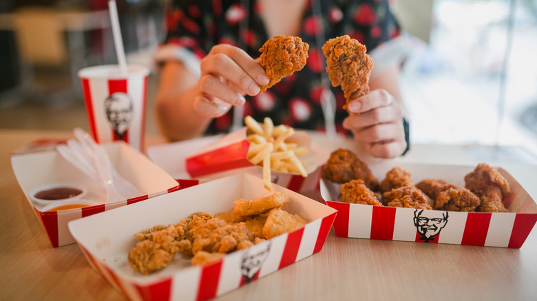 KFC chicken and fries