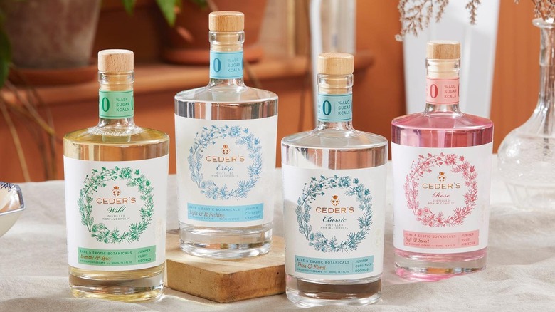 bottles of ceder's gin alternative