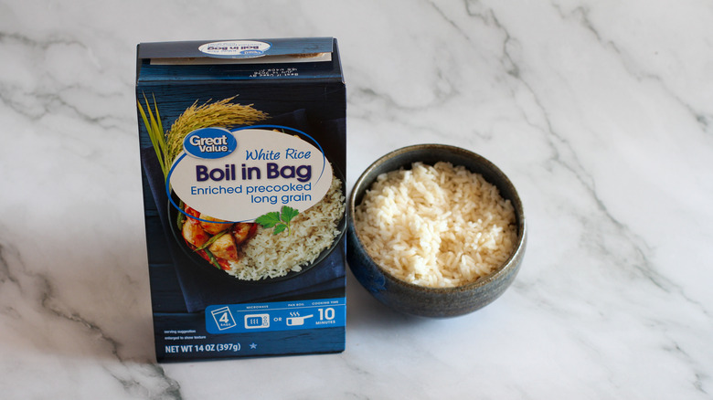 Great Value boil-in-bag rice, bowl