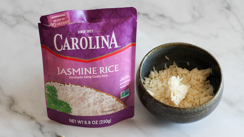 Carolina jasmine rice with bowl