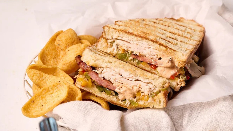 Cajun turkey panini