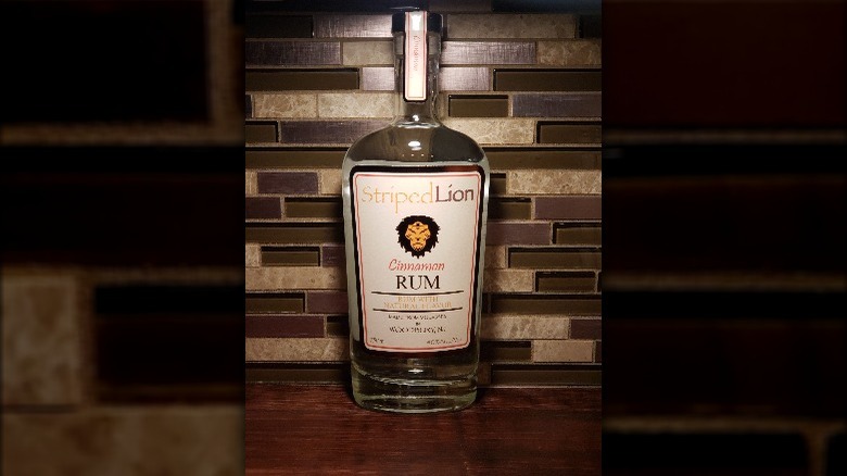 Striped Lion Cinnamon Rum bottle