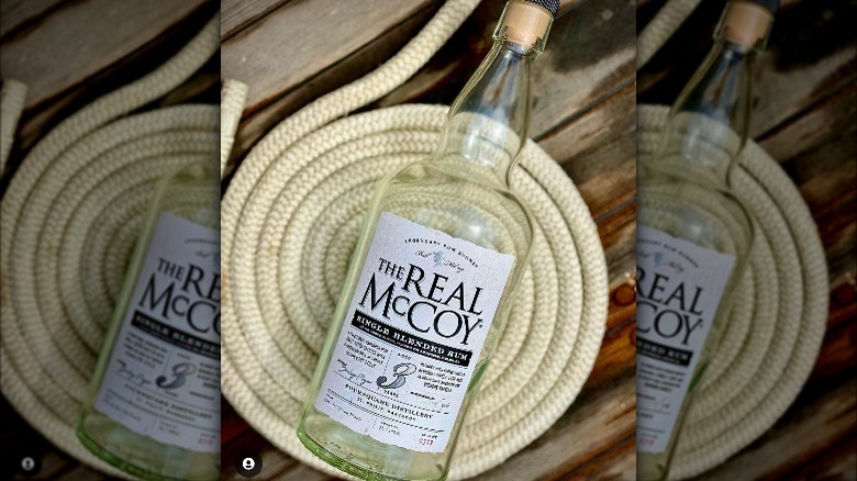 Real McCoy rum bottle