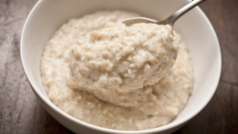 Bowl of plain oatmeal