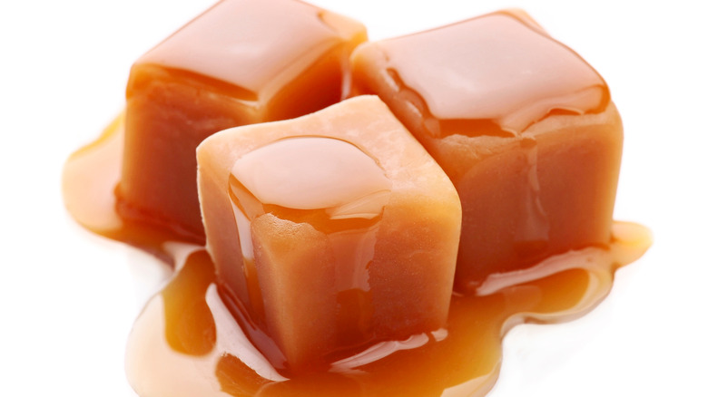 partially melted caramel