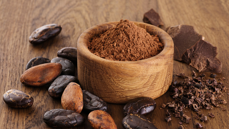 cocoa powder in bowl 