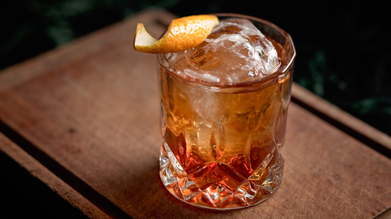 Old Fashioned with orange peel