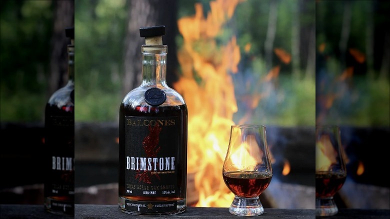 Balcones Brimstone whisky bottle