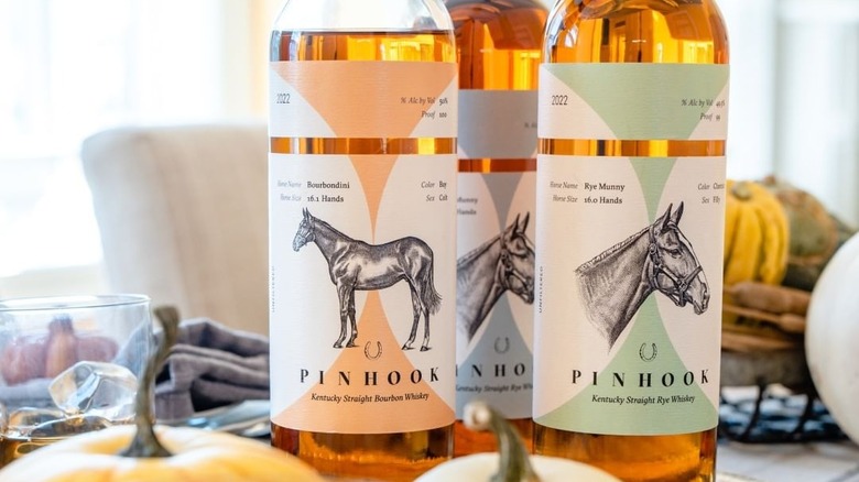 Pinhook bourbon and rye bottles