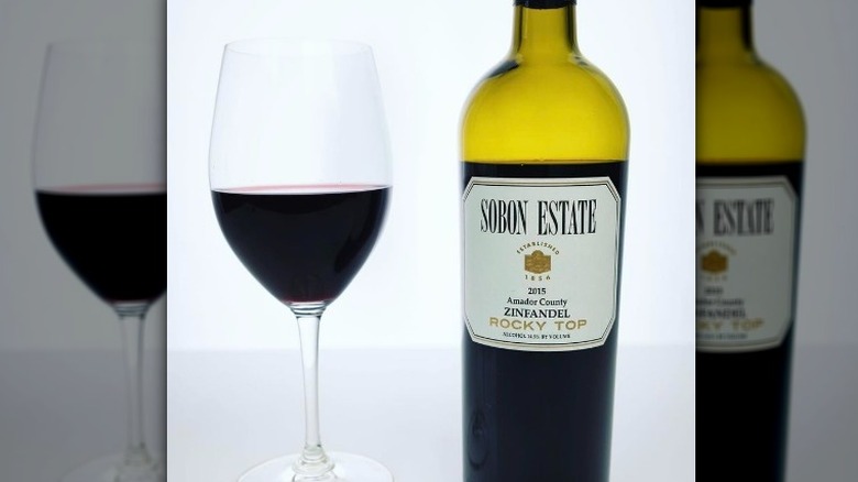 Bottle of zinfandel wine