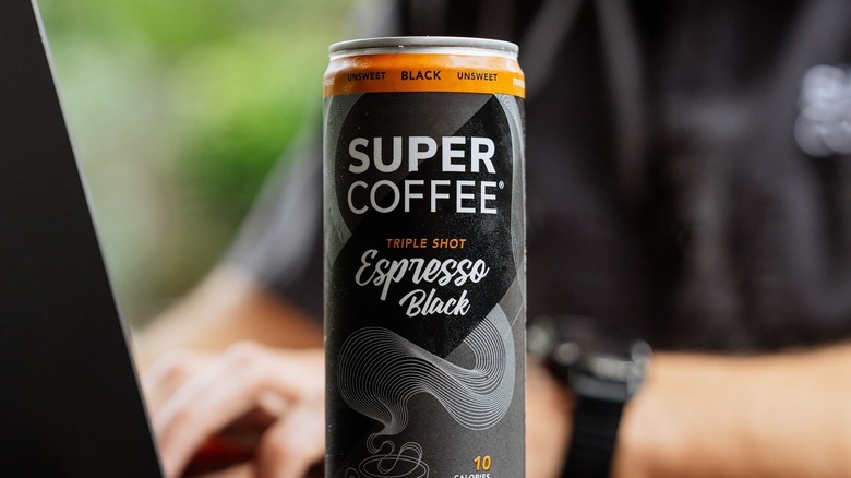 supercoffee tripleshot can outside table