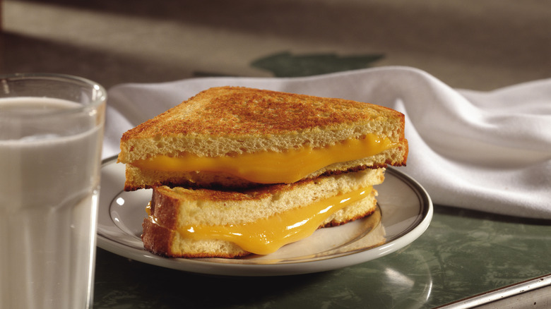 Grilled cheese with milk