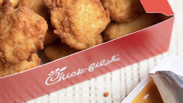 Chicken nuggets in Chick-fil-A container
