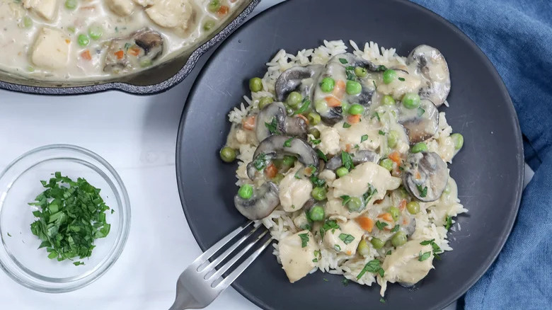 chicken mushroom rice