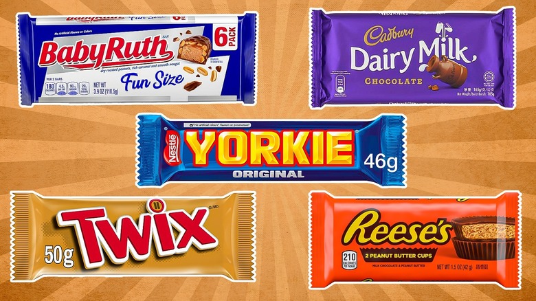 Composite image of chocolate bars