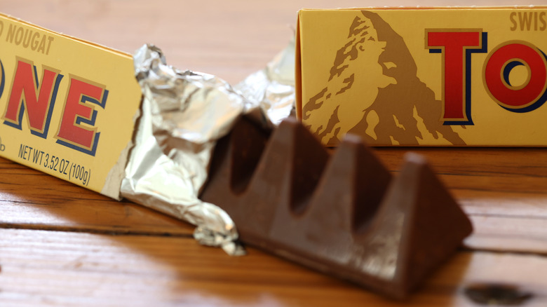 Toblerone on table