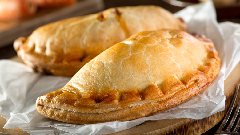 Two traditional Cornish pasties