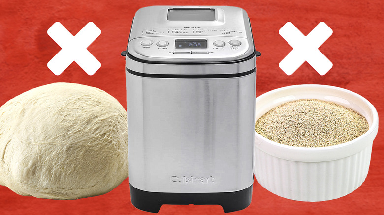 Dough, bread machine, and yeast