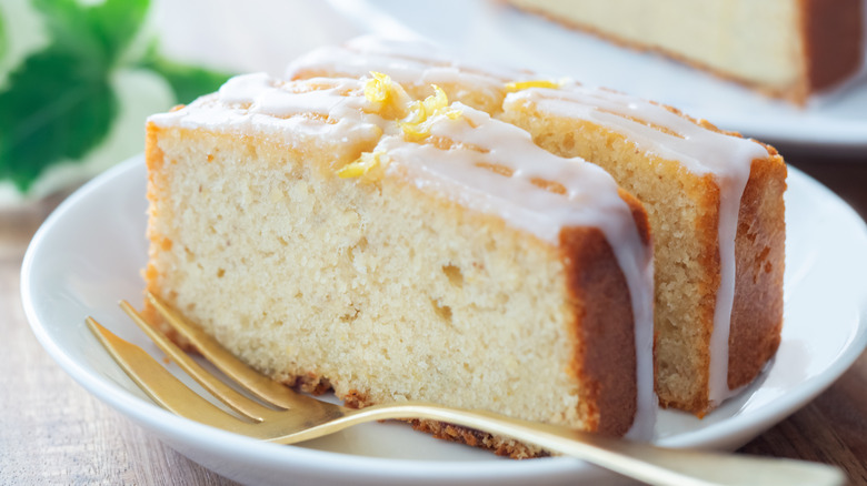 lemon cake on plate