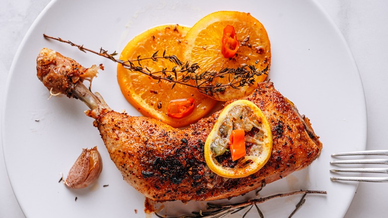 roasted chicken with lemon