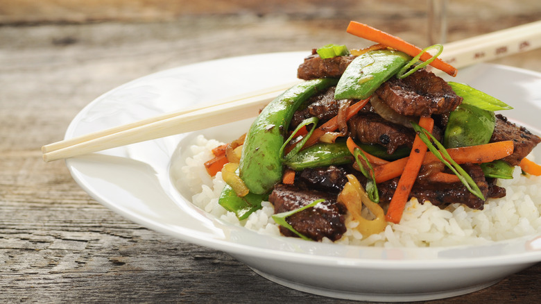 Stir-fry with rice