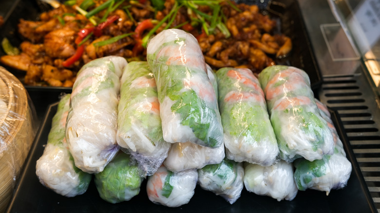 Stack of spring rolls