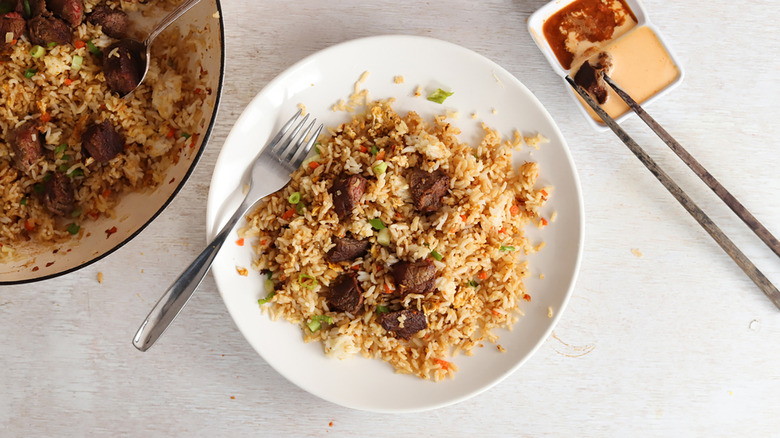 Hibachi steak fried rice 