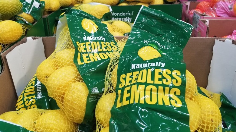 Bags of seedless lemons