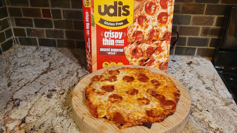 Udis pepperoni gluten free with box