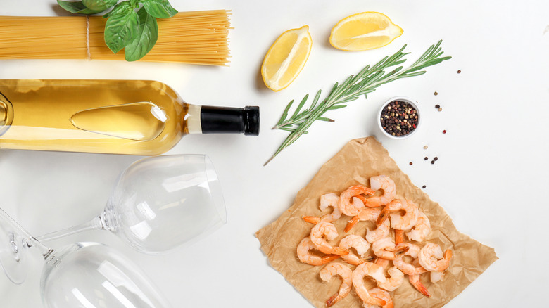 Shrimp scampi ingredients 