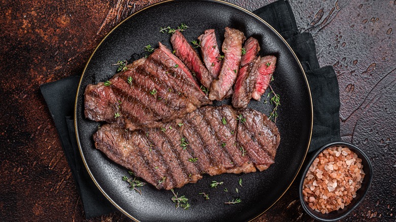 Denver steak on plate