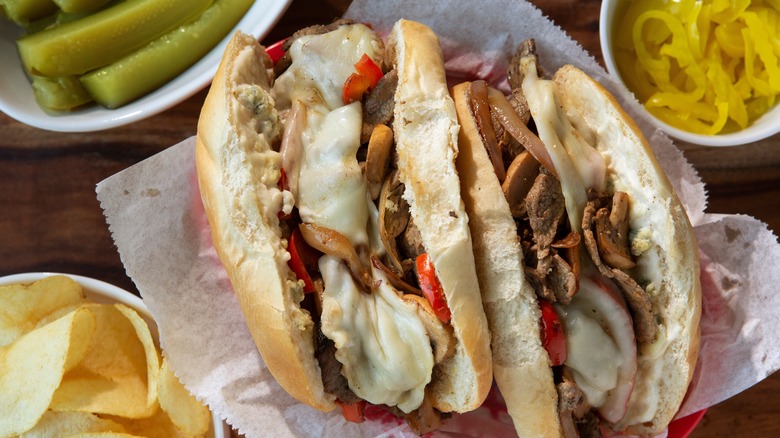 Philly cheesesteak sandwich