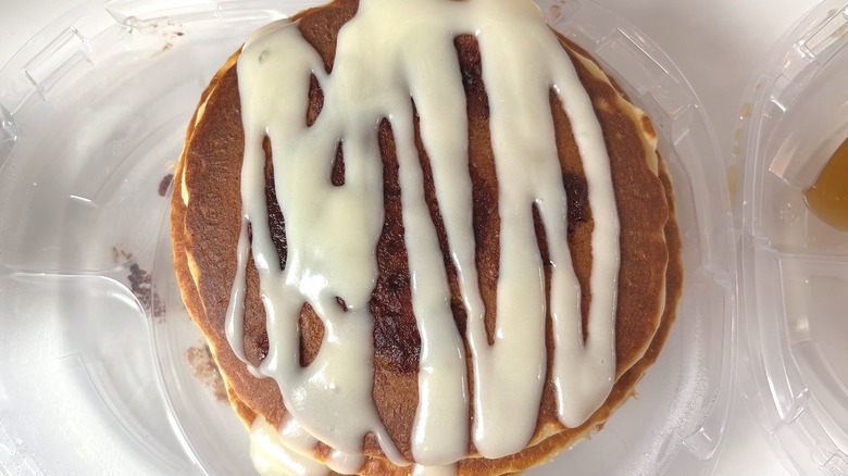 IHOP Cinn-A-Stack Pancakes stack on white table