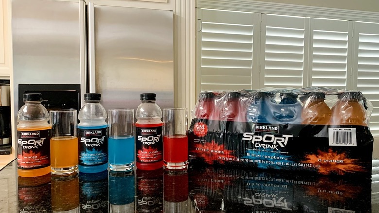 assorted Kirkland Signature sports drinks