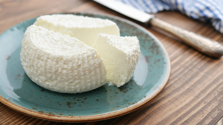 ricotta on a plate