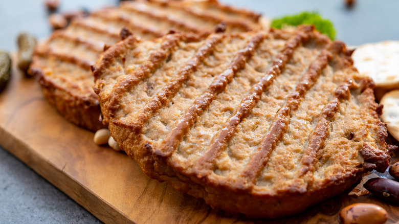 prepared grilled vegan steaks