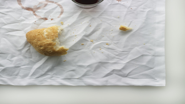 Leftover bread and wine
