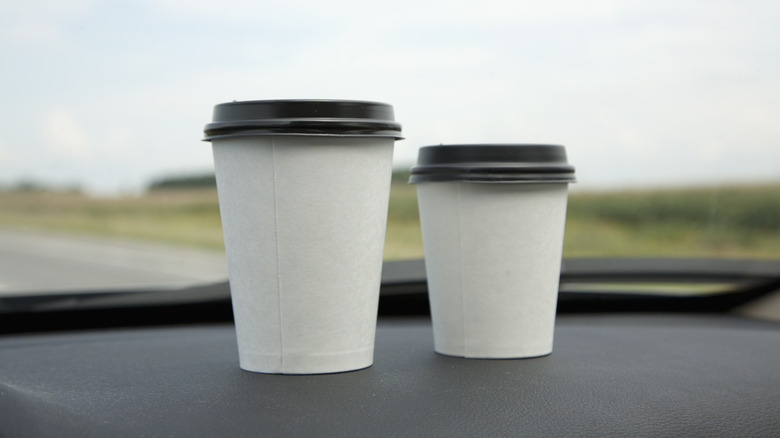 Coffee cups large and small