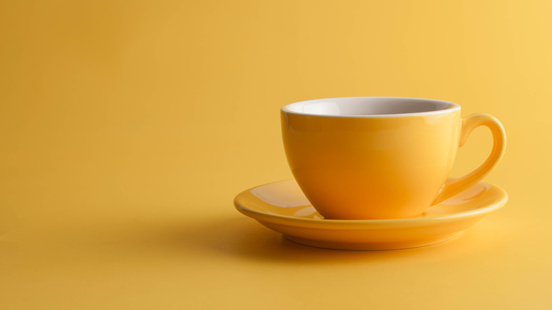 Coffee cup yellow