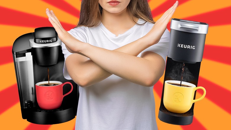 Person with two Keurig machines