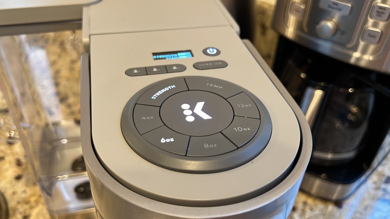 Keurig machine with buttons