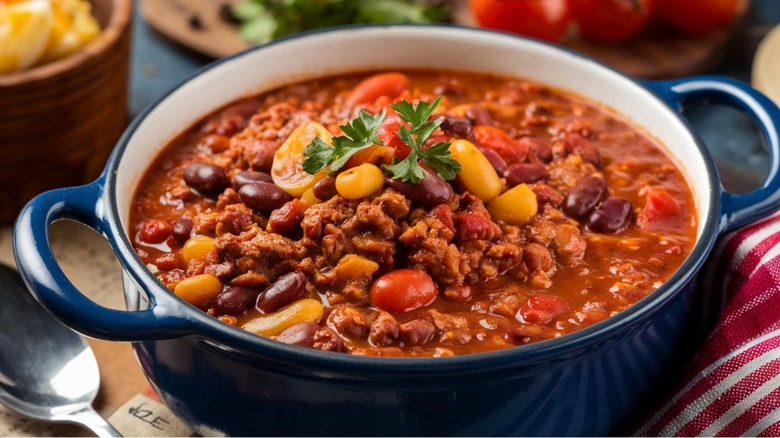 Pot of chili