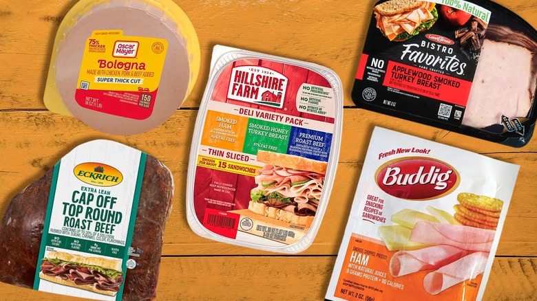 Composite image of deli meats from Oscar Mayer, Eckrich, Hillshire Farm, Buddig, and Land O'Frost