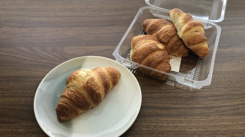 Whole Foods butter croissant on a plate.